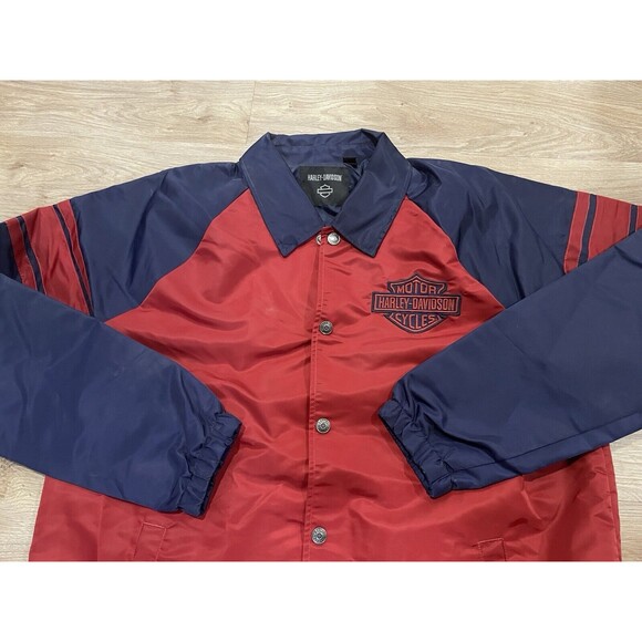 Harley-Davidson #1 Coaches Men's Jacket 97528-23VM Red Blue Men's XL - Picture 4 of 10